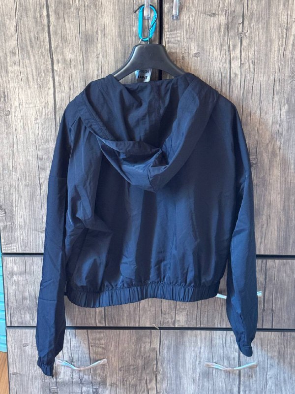 Ветровка болоневая tezenis с капюшоном черная S-L 2