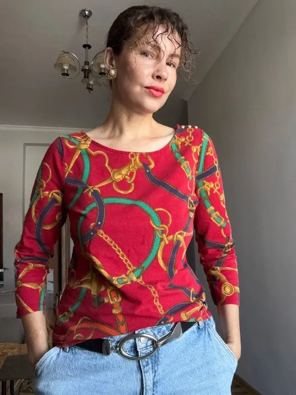 Красный лонгслив Ralph Lauren 1