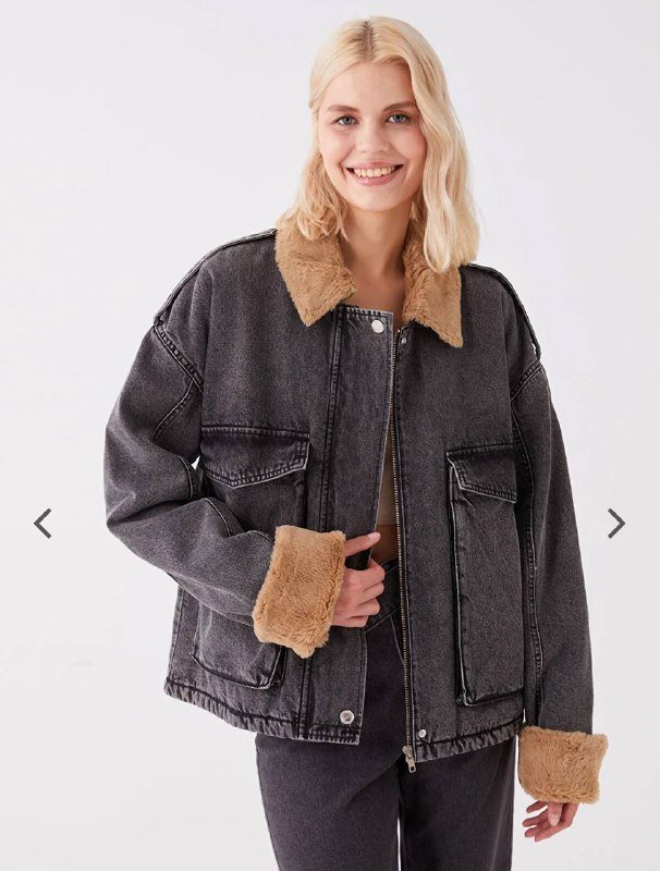 Джинсовка черная с мехом, шапки