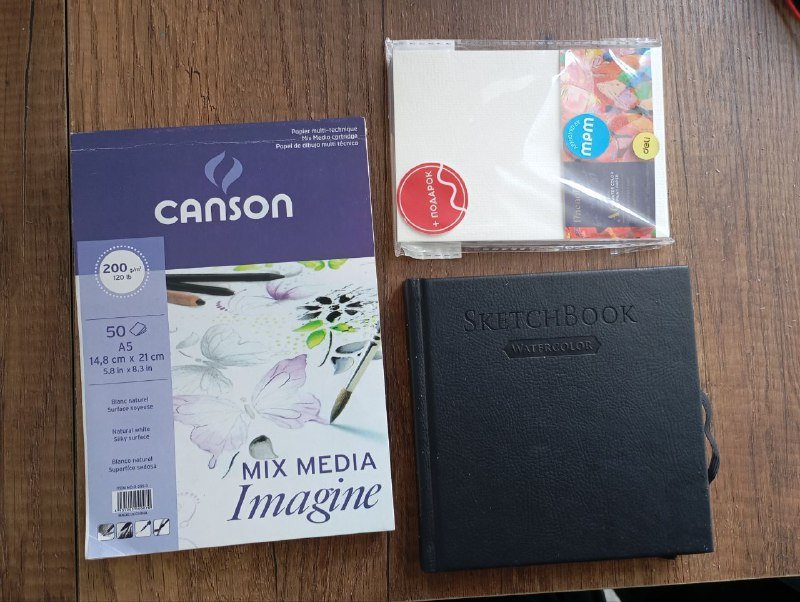 Склейка акварельной бумаги, бумага А6, скетчбук акварельный