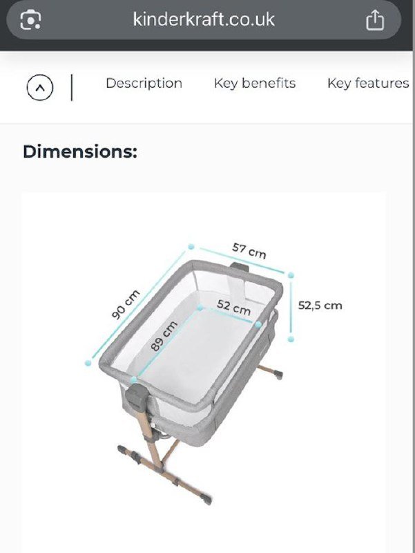 Кроватка приставная Kinderkraft Neste Air 2