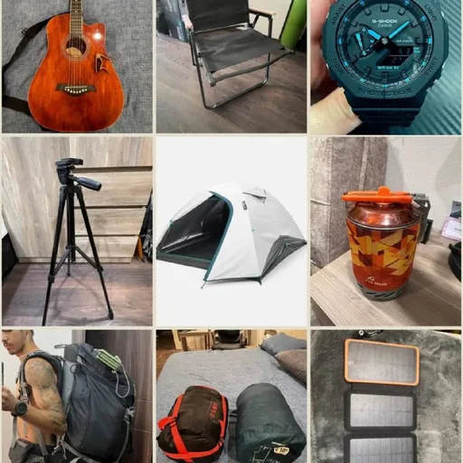 Часы CASIO, гитара, штатив, подушка, увлажнитель, доска