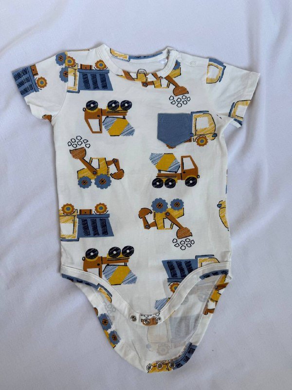 Комбинезон Reima, флисовый комбинезон, бодик с экскаватором 3