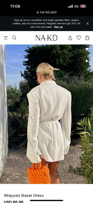 Платье пиджак NA-KD размер S-M 2