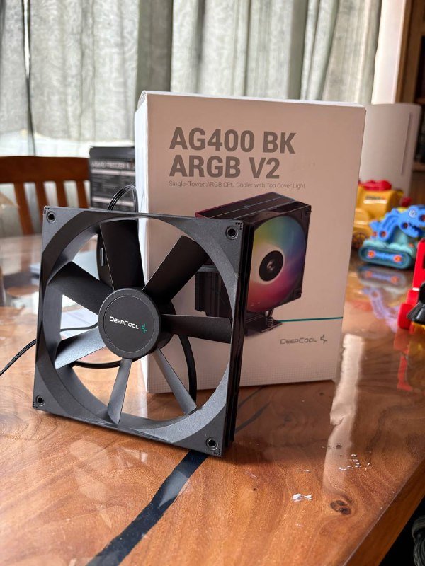 Кулер для процессора Deepcool AG400 BK ARGB V2 + вентилятор 3