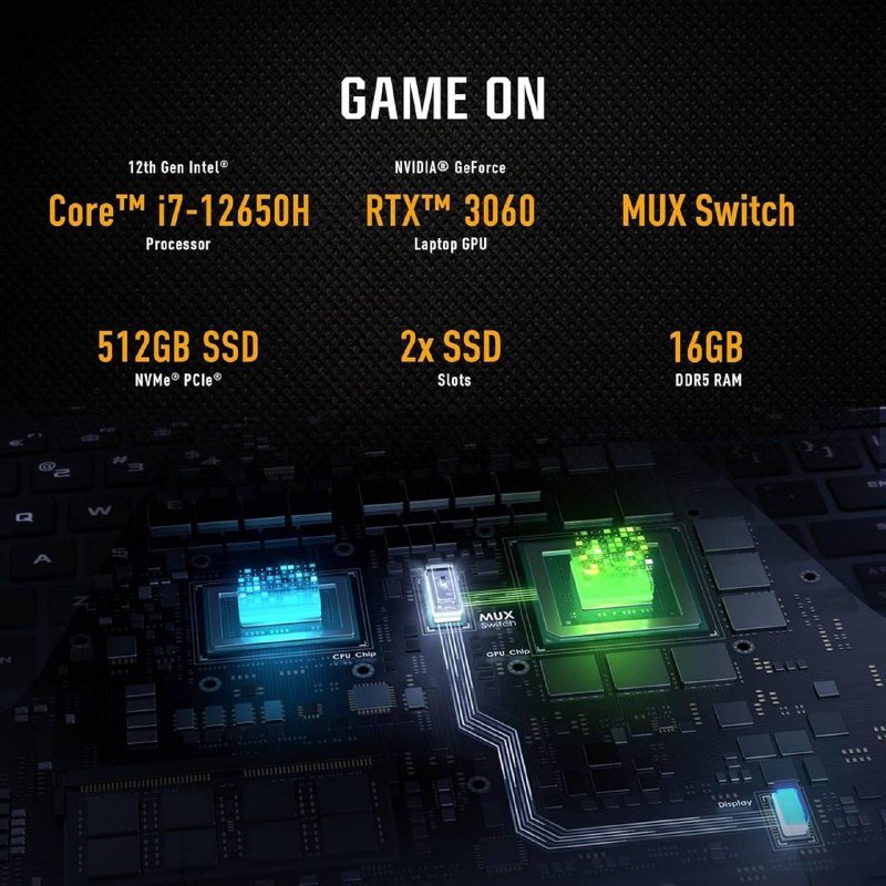 Игровой ноутбук ASUS TUF Dash F15 RTX 3060 i7 32ГБ 2