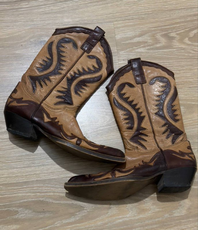 Ковбойские кожаные сапоги женские размер 40