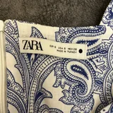 Хлопково-льняное платье Zara 2