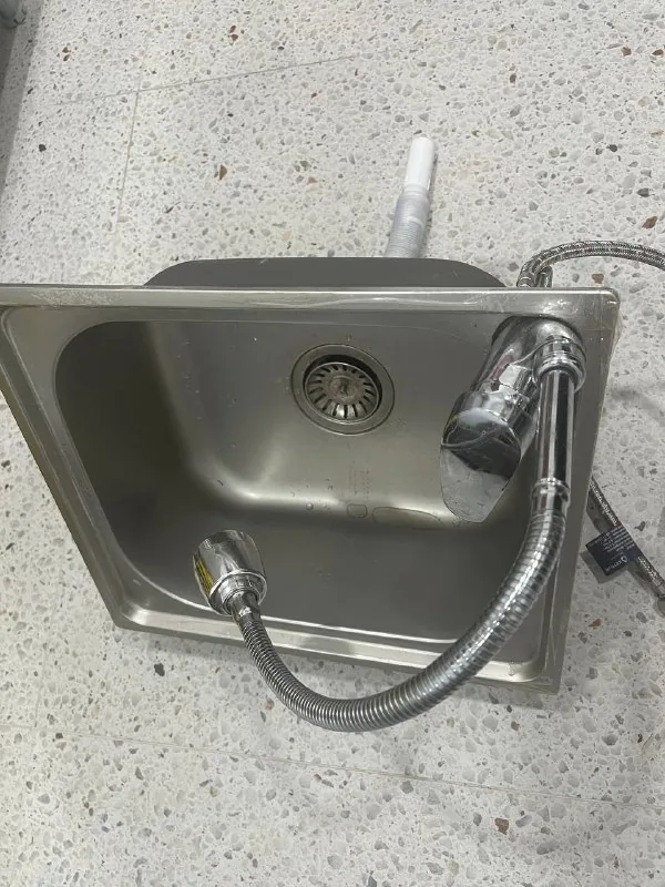 Stainless steel sink with faucet 1