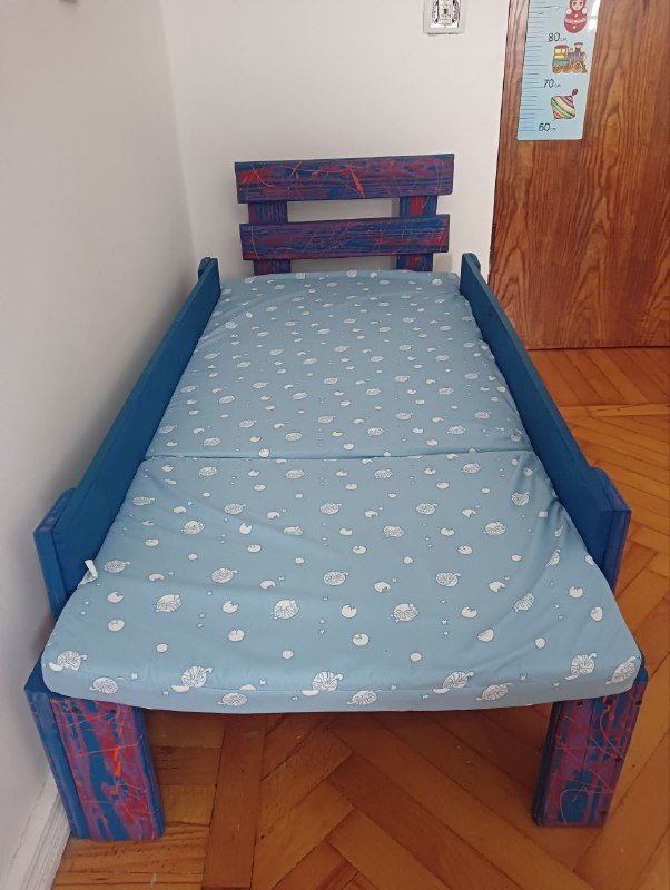 Детская кровать с матрасом 120x60 см 2