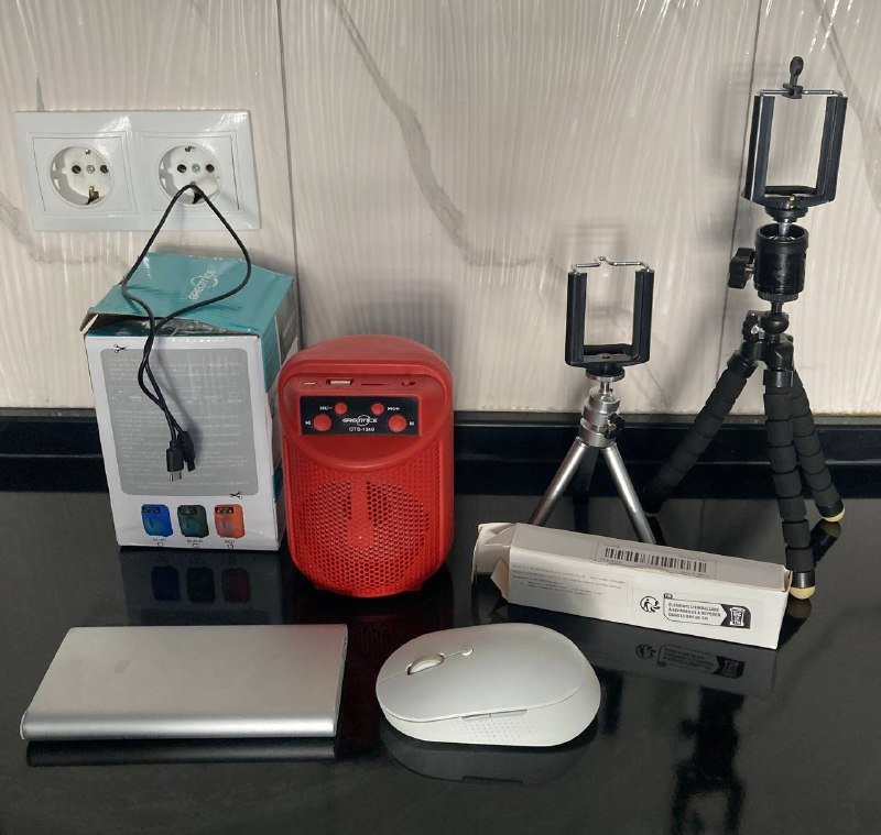 Колонка, Powerbank Xiaomi, Мышь Xiaomi, Штативы для телефона