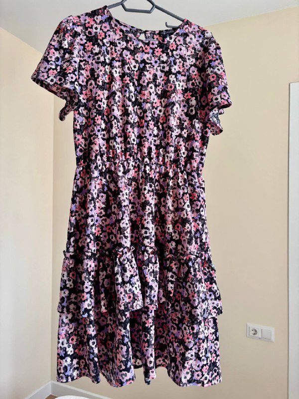 Платье в цветочный принт с рюшами 2