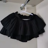 Юбка с шортами, белая, черная 2