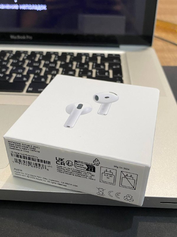 Наушники AirPods 4 максимальная премиум реплика с шумоподавлением и гироскопом