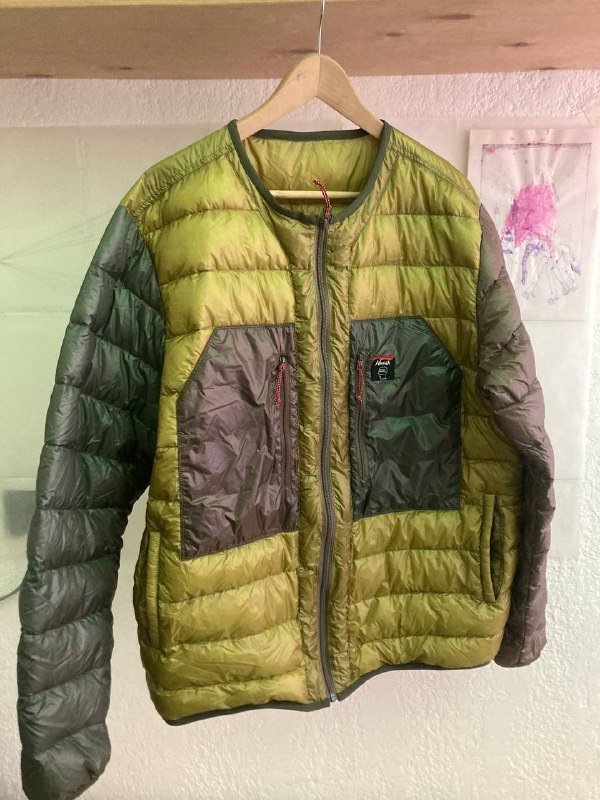 Куртка Brain Dead x Nanga Paneled Puffer Shirt