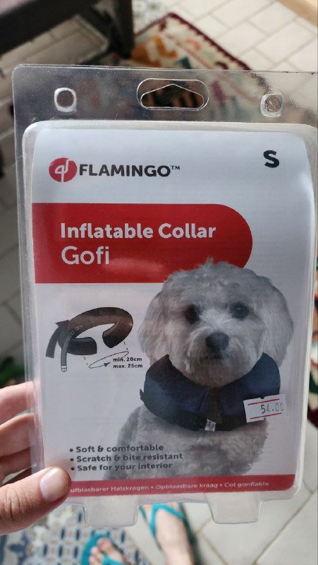 Надувной воротник для мелких собак