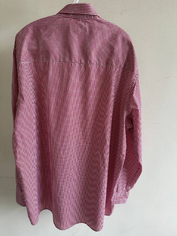 Рубашка John Cabot красно-белая клетка XXL 3