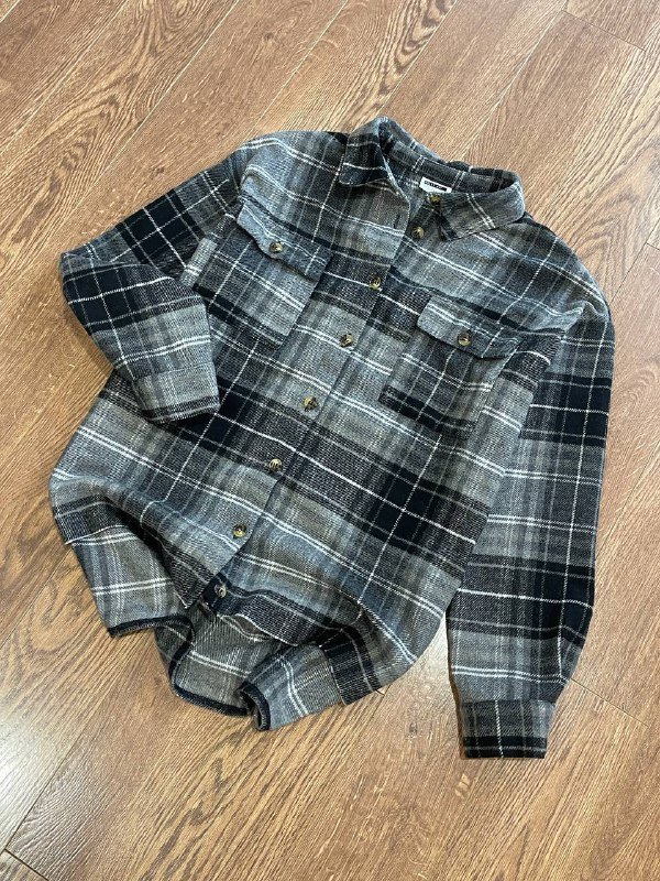 утепленная рубашка в клетку размер S