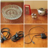 Дублёнка, куртка, кофейный сервиз, блендер, утюг, кабели 7