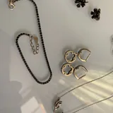 Серебряные серьги, цепочка 3