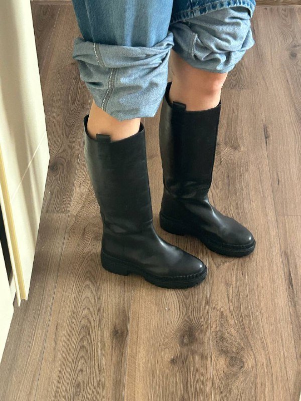 Сапоги осенние из натуральной кожи H&M 3