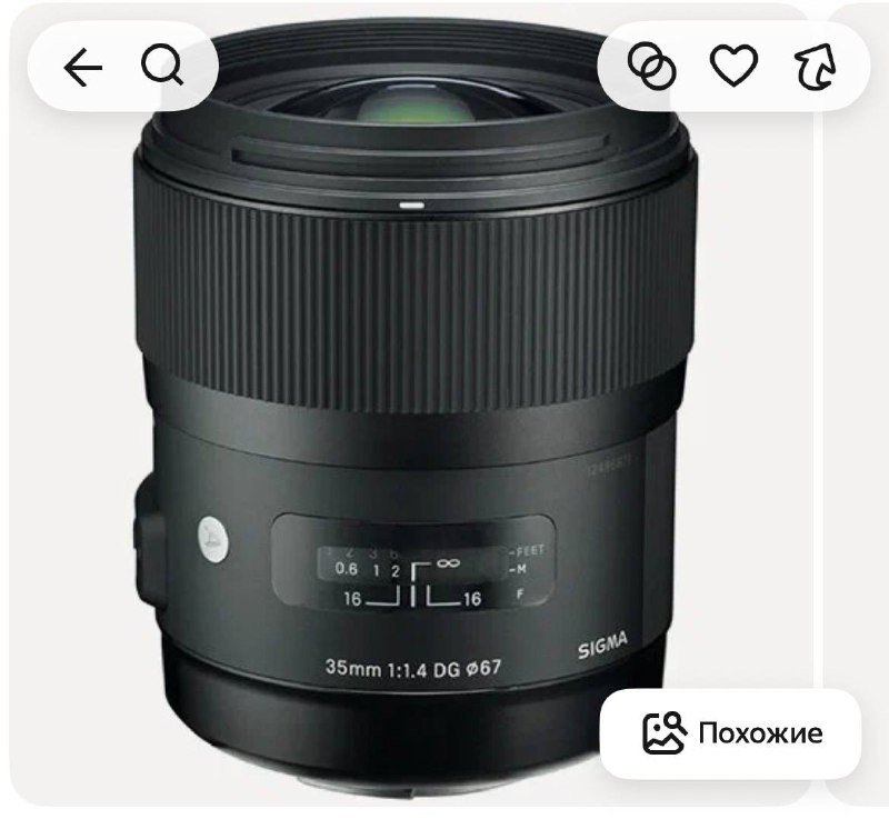 Объектив Sigma Art 35mm F1.4 для Canon