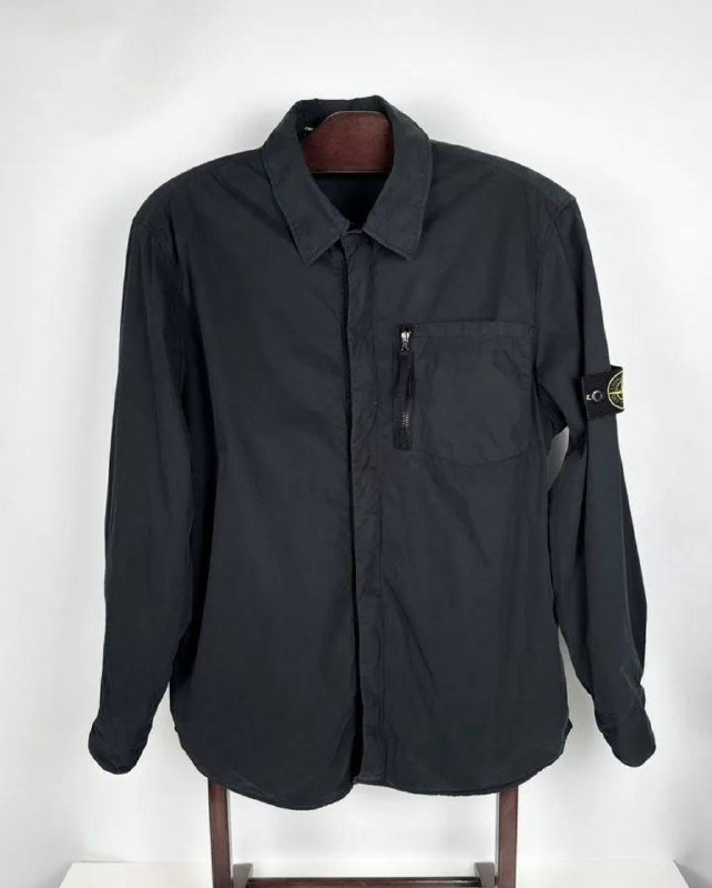 Черная мужская рубашка Stone Island
