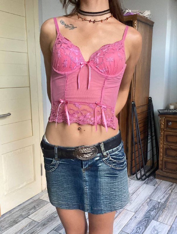 розовый корсет размер S