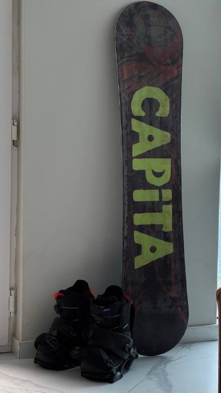 Сноуборд Capita 130 см, ботинки Berton 34 размер, крепления head 2