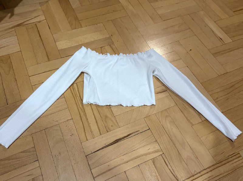 Кроп топы белый и черный