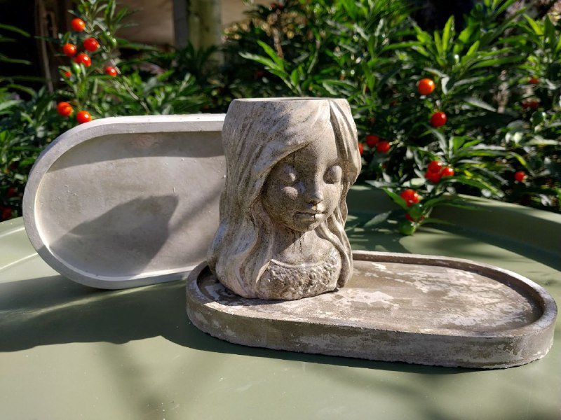 цветочные горшки и подставки из цемента ручной работы 2