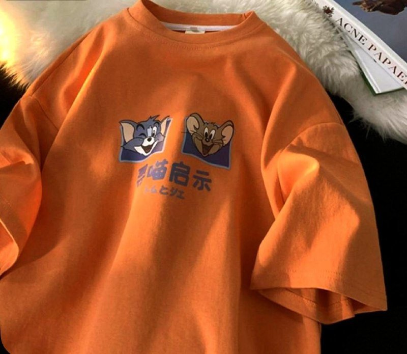 Зелёная и оранжевая футболки размер M и L 3