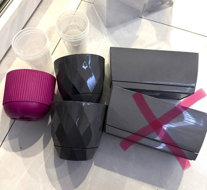 Горшки для растений разного размера и цвета