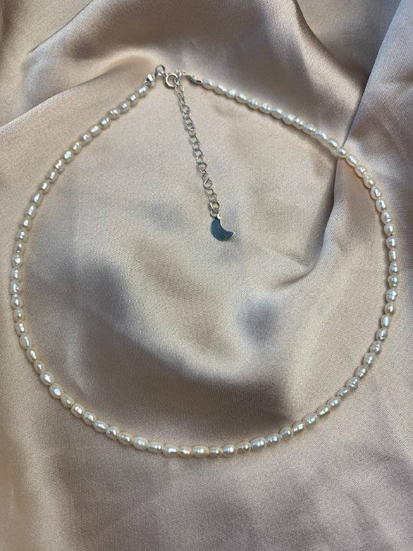 Чокер из натурального жемчуга и серебра 925 пробы