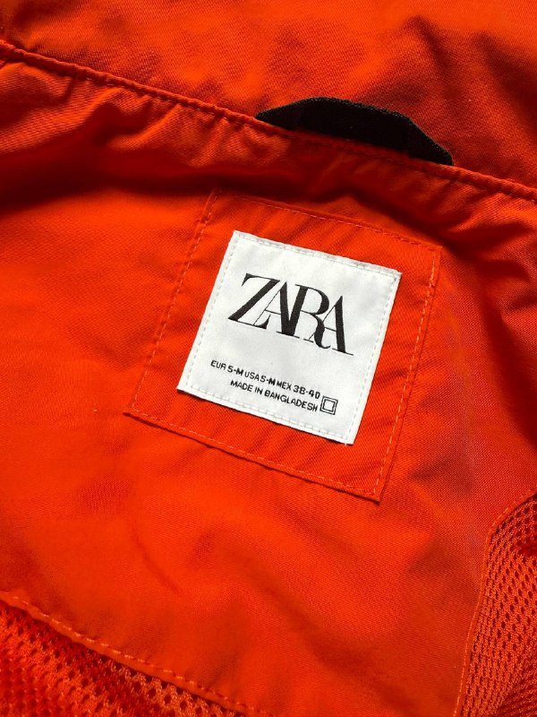 Оранжевая ветровка Zara Unisex 5