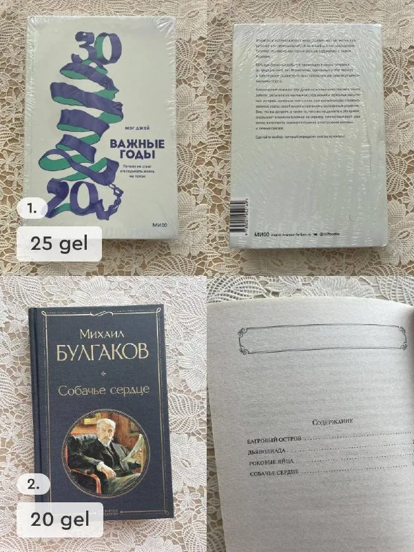 Книги, Важные годы, Собачье сердце, Жизнь на продажу, Человек комбини 1