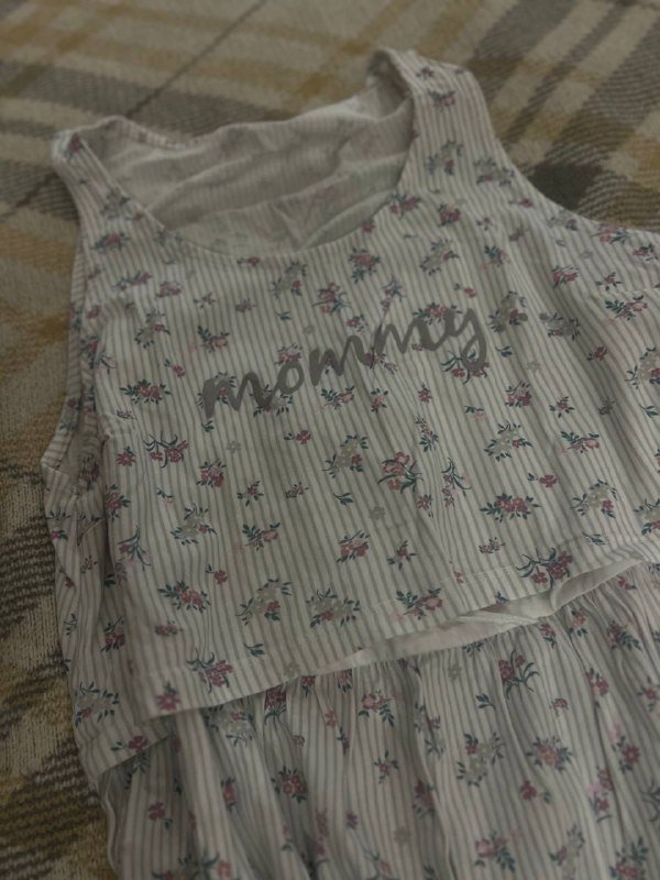 Комплект для беременных и кормящих ночнушка и халат 4