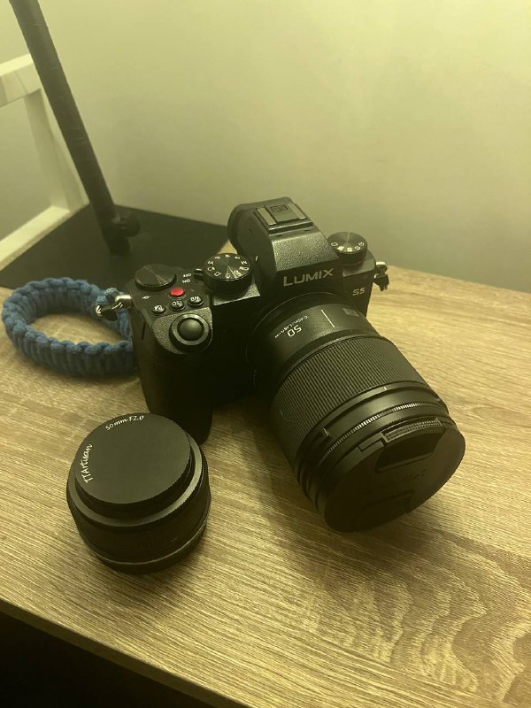 Panasonic Lumix S5 camera, 50mm lens, accessories