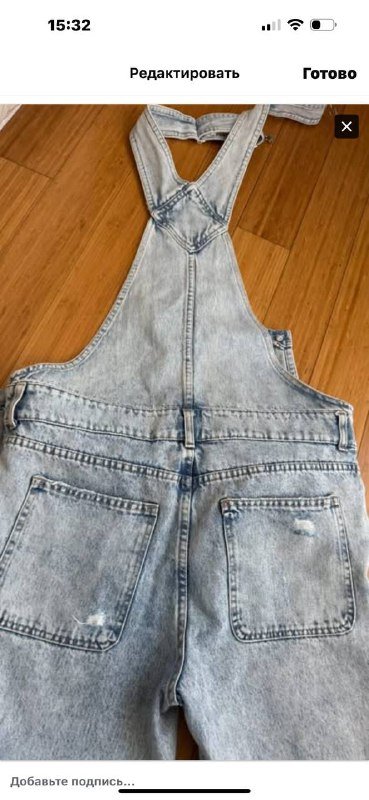 Мужской комбез Bershka denim из натурального джинса 8