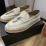 Мужские замшевые лоферы-эспадрильи ZARA с кисточками 4