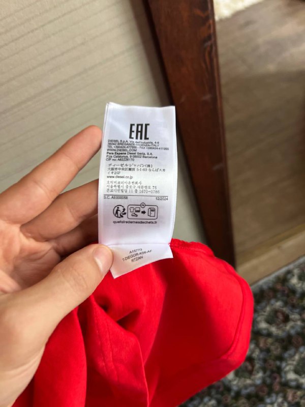 Оригинальная футболка DIESEL мужская, размер М 4