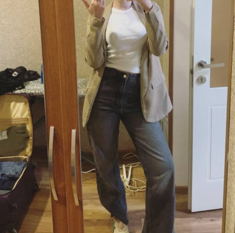 Джинсы, сумка longchamp, балетки, пиджак льняной 4