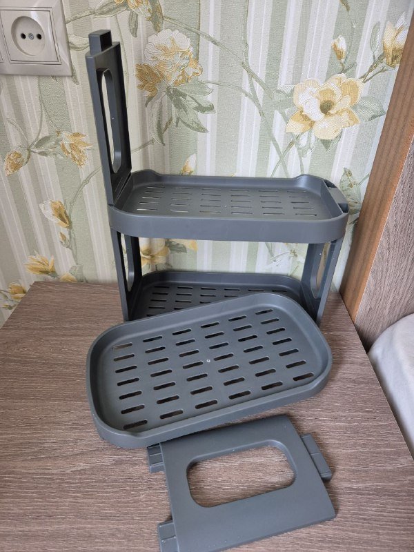 Полка настольная из пластика с 3 секциями 5