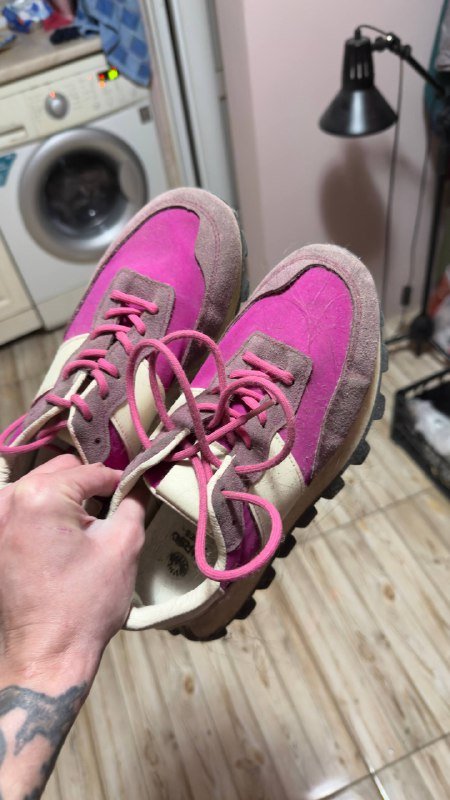 Кроссовки Corso Como розовые натуральная замша кожа текстиль