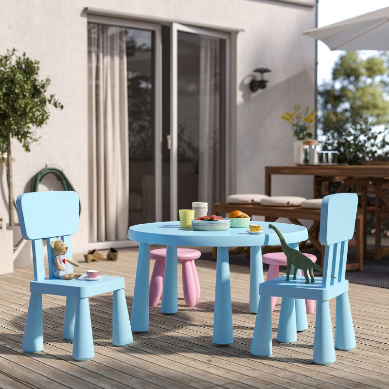 Стол IKEA, пуфик, плойка, колонка, подставки, наушники, адаптер, компьютер 2