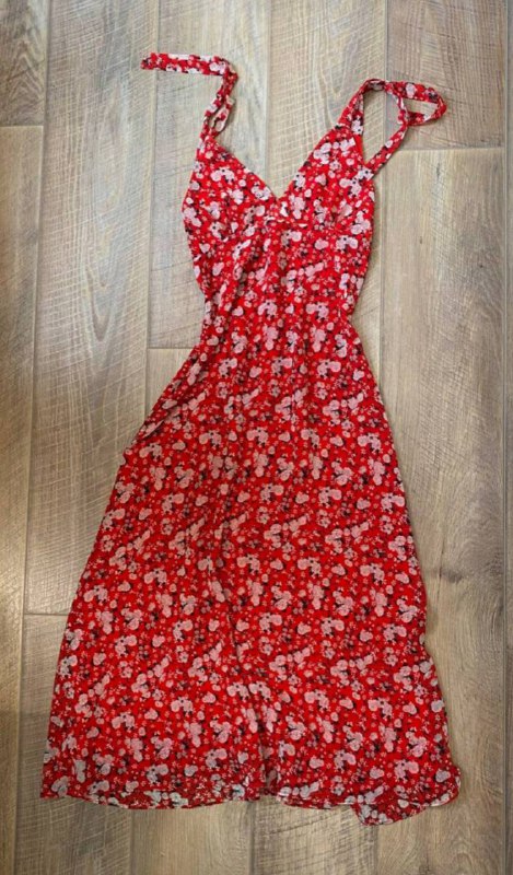 Летний сарафан Zara красный XS S