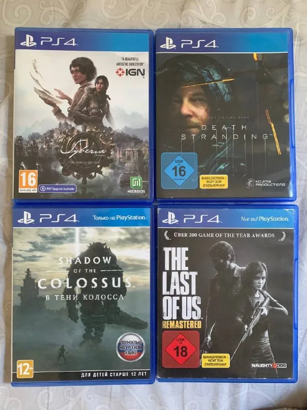 Игры для PS4 Shadow of the Colossus, The Last of Us, Syberia, Death Stranding