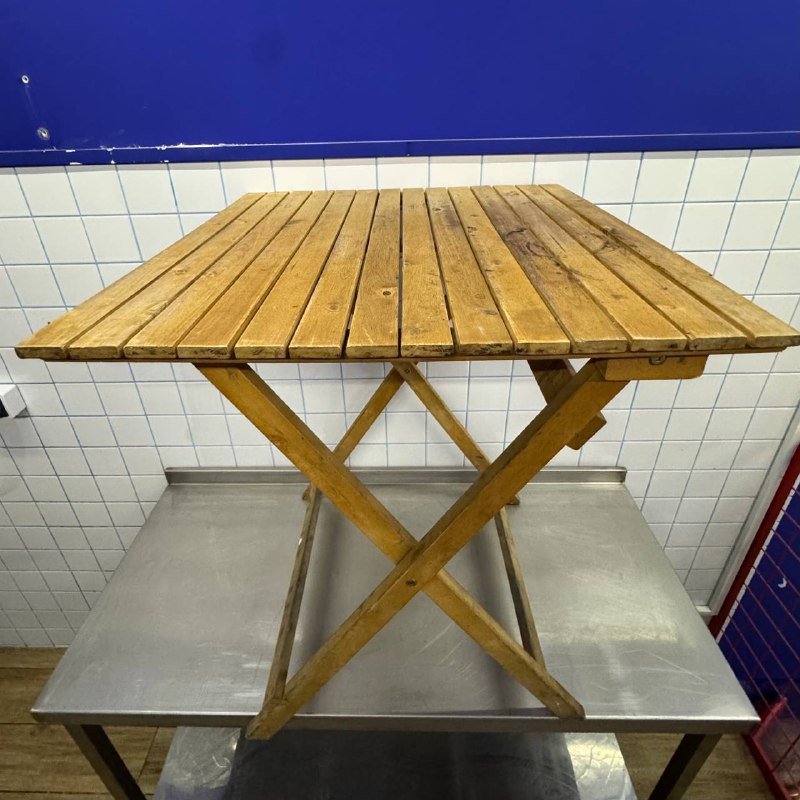 стол из нержавеющей стали с бортиком и полочкой 3