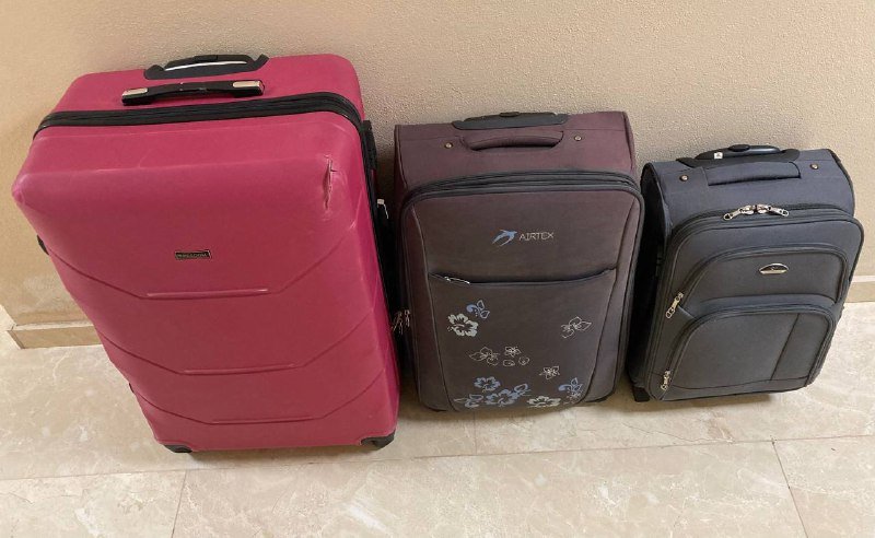 Серый S тканевый чемодан ручная кладь 2