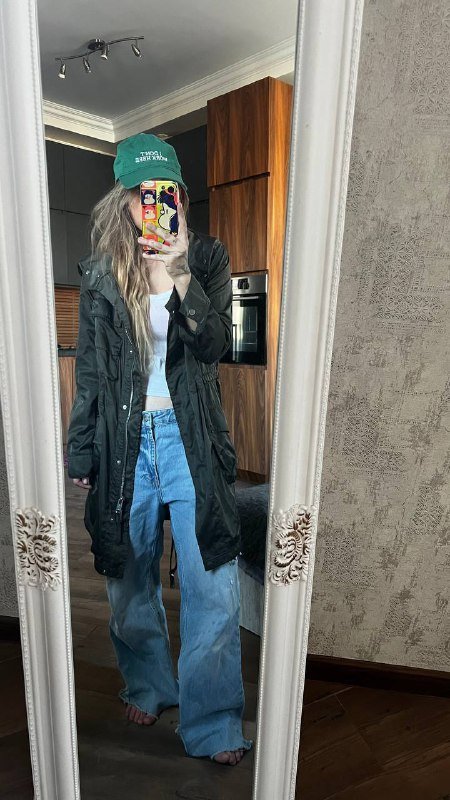 Тренч плащ ветровка MANGO темно-зеленый S XS